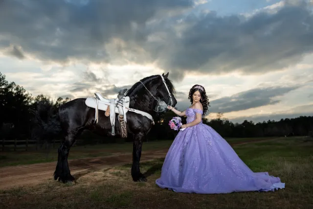 Quinceanera Photography sessions with a horse caballo
