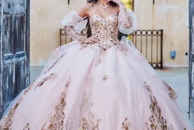 light pink quinceanera dress