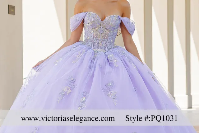 lilac quinceanera dress