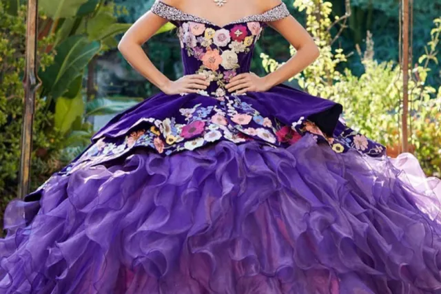 purple quinceanera dress