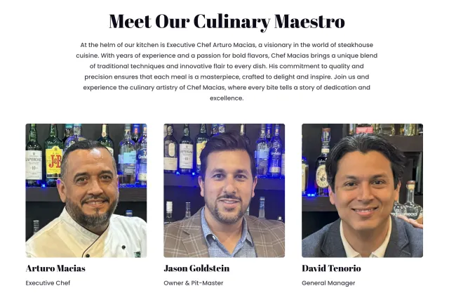 exodus bar and grill catering team