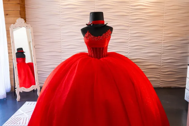 Moonlight Venue Conroe red xv dress