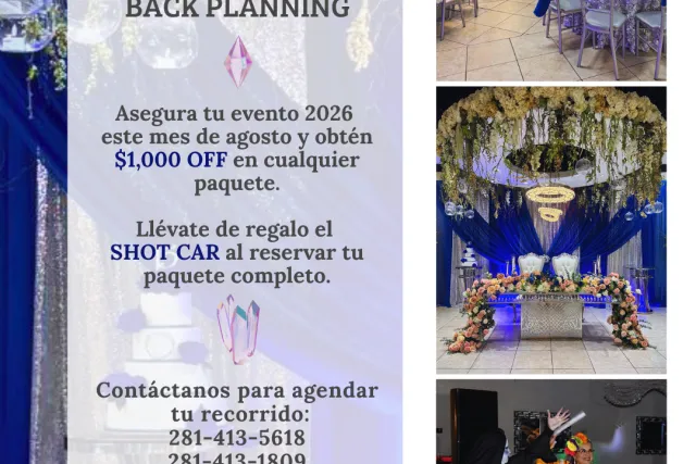 Venezzia Reception Hall august specials