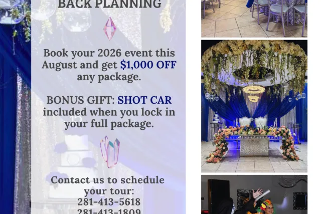 Venezzia Reception Hall august specials