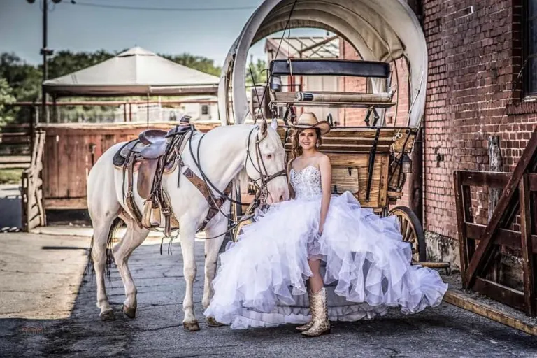 Victorias Elegance white charro dress