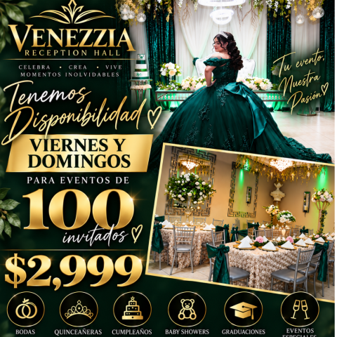 venezzia reception hall specials