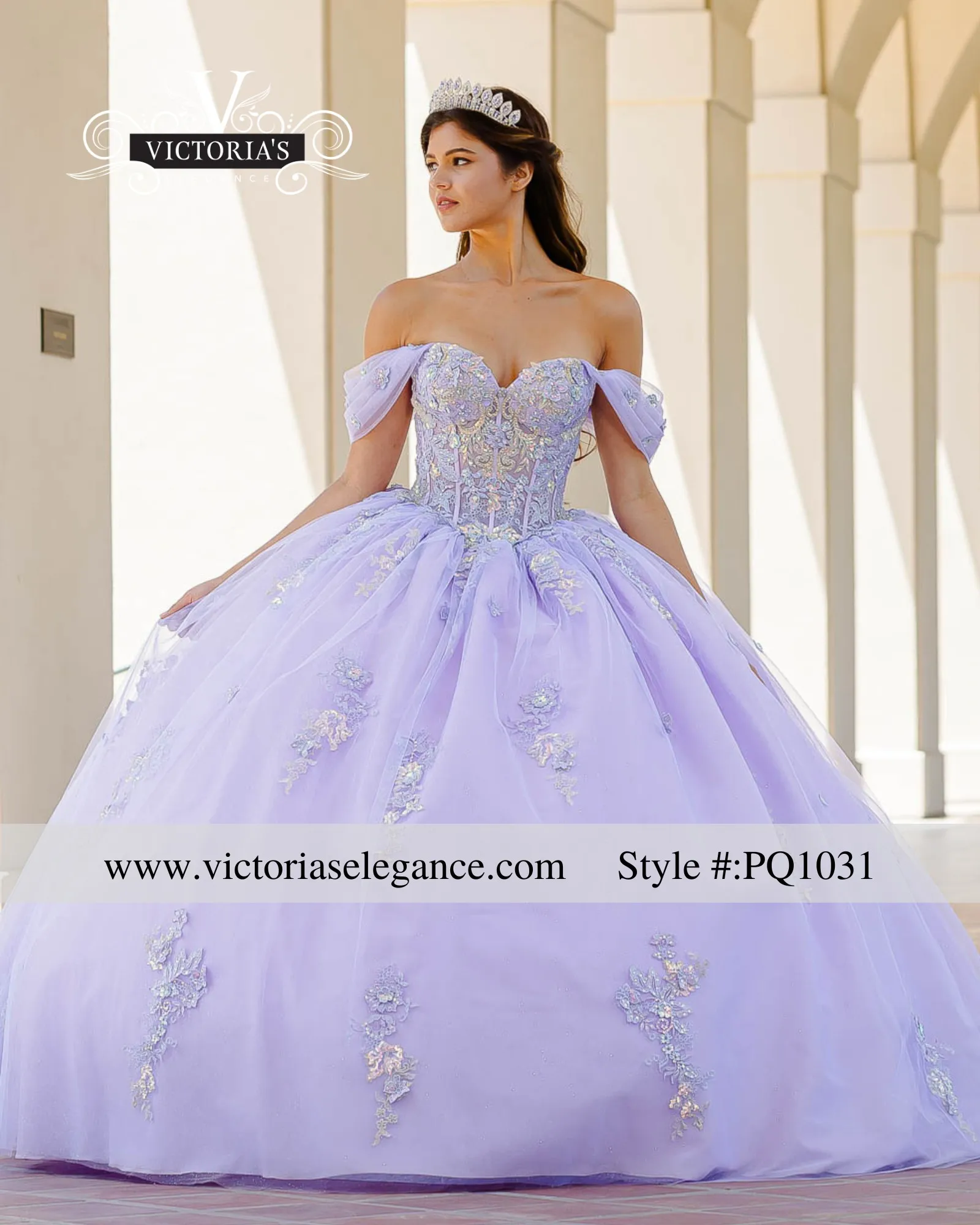 lilac quinceanera dress