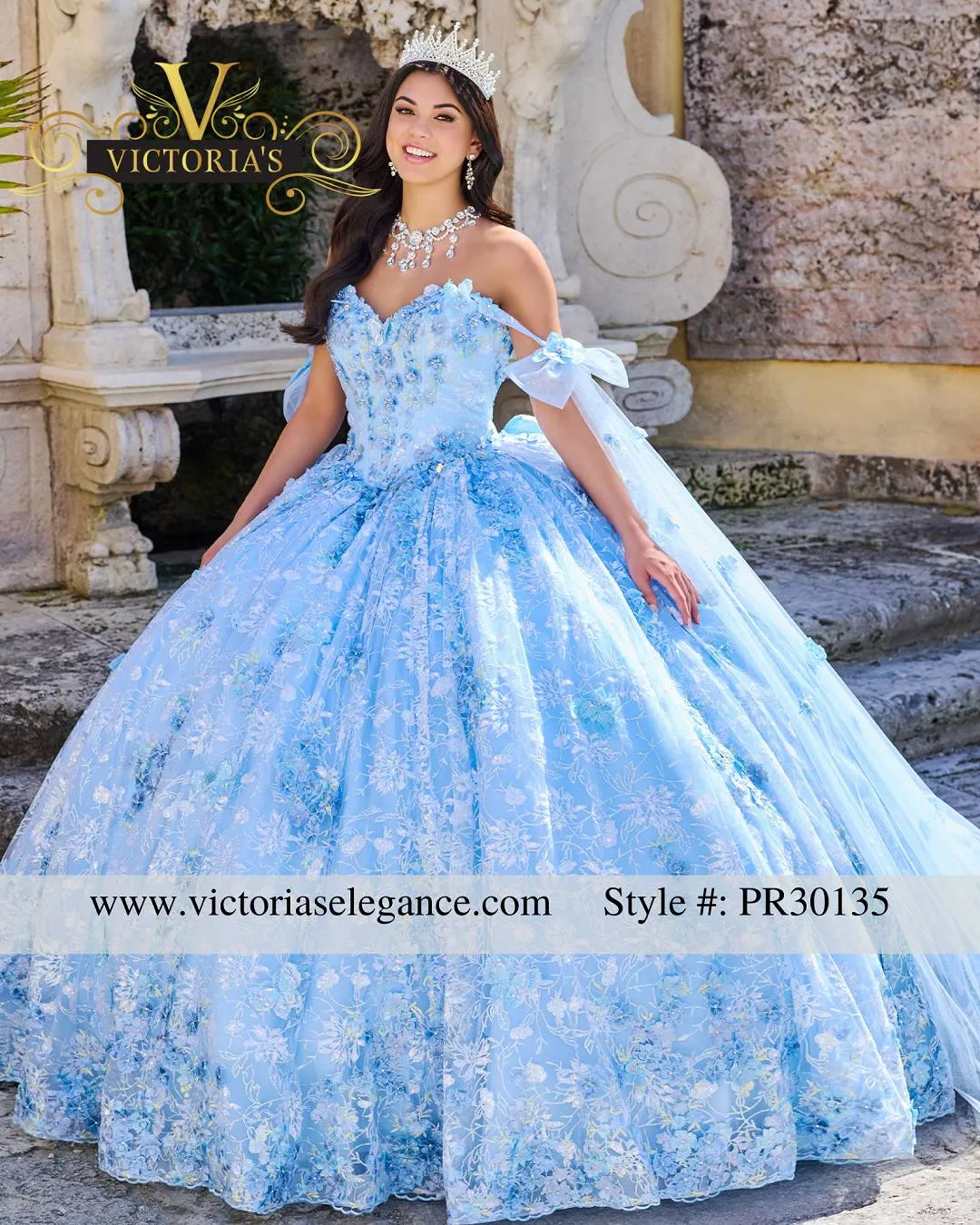 light blue quinceanera dress