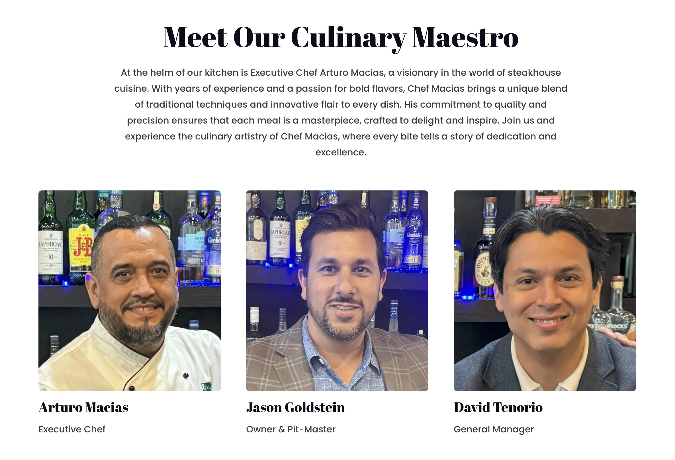 exodus bar and grill catering team