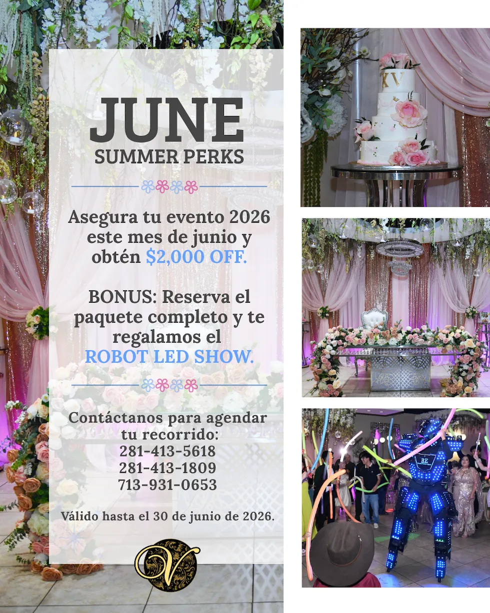 Venezzia Reception Hall June Specials Coupons