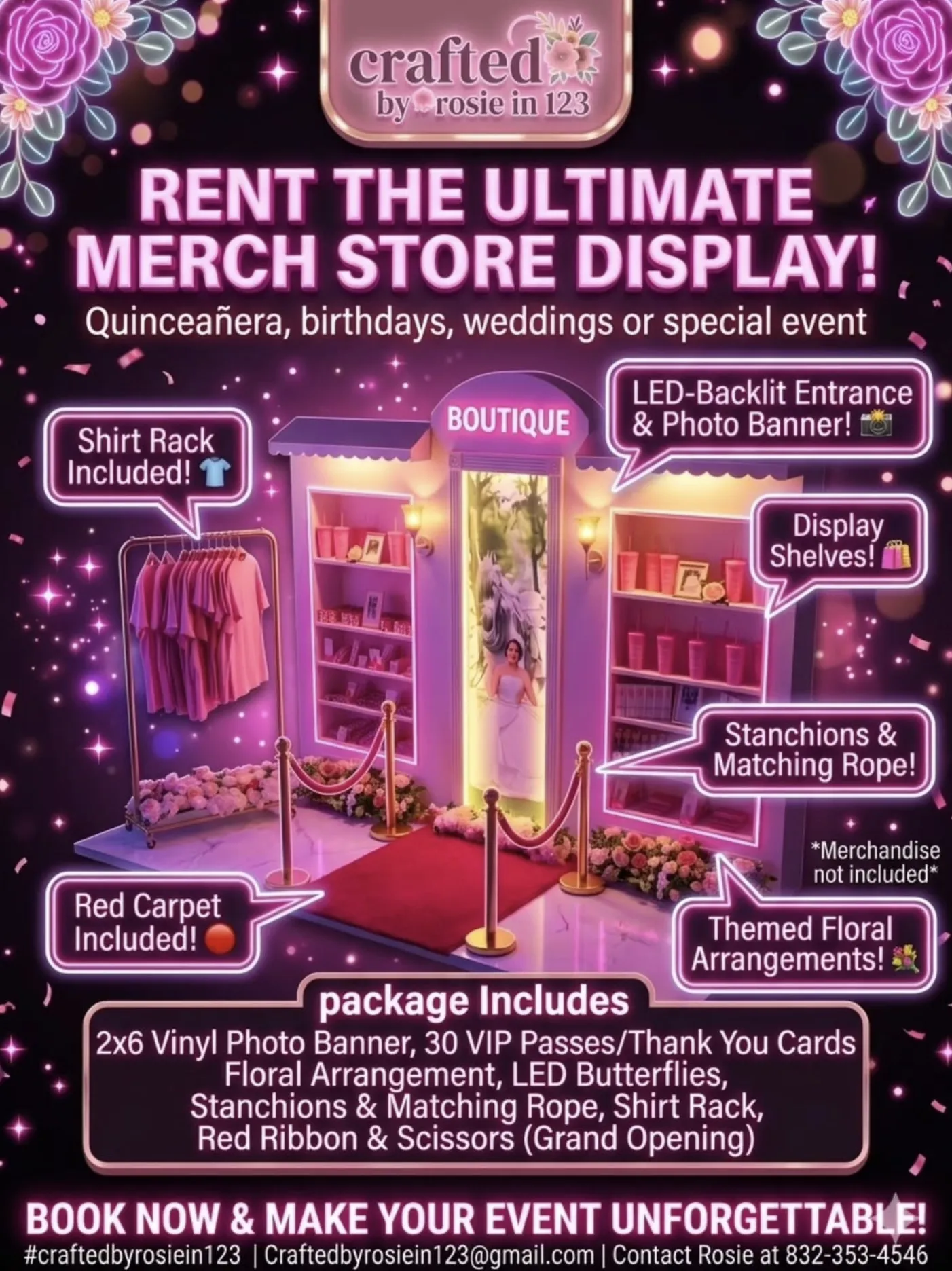 merch stores for quinceaneras